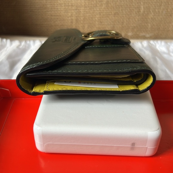 New in Box Coach Bleecker Bottle Green Checkbook Wallet Tattersall Lining w/tags - Picture 10 of 13